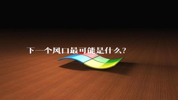 下一个风口最可能是什么？